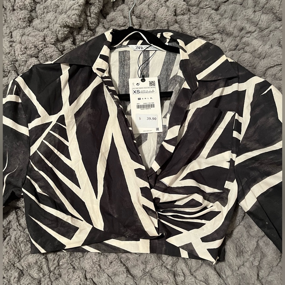 Zara crop vacation top brand new